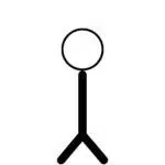 hangman head and body and two legs