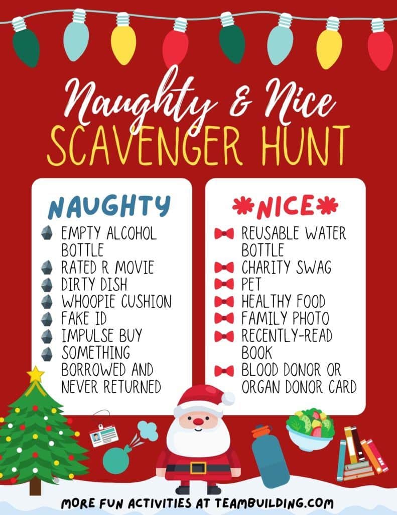 Naughty & Nice Scavenger Hunt template