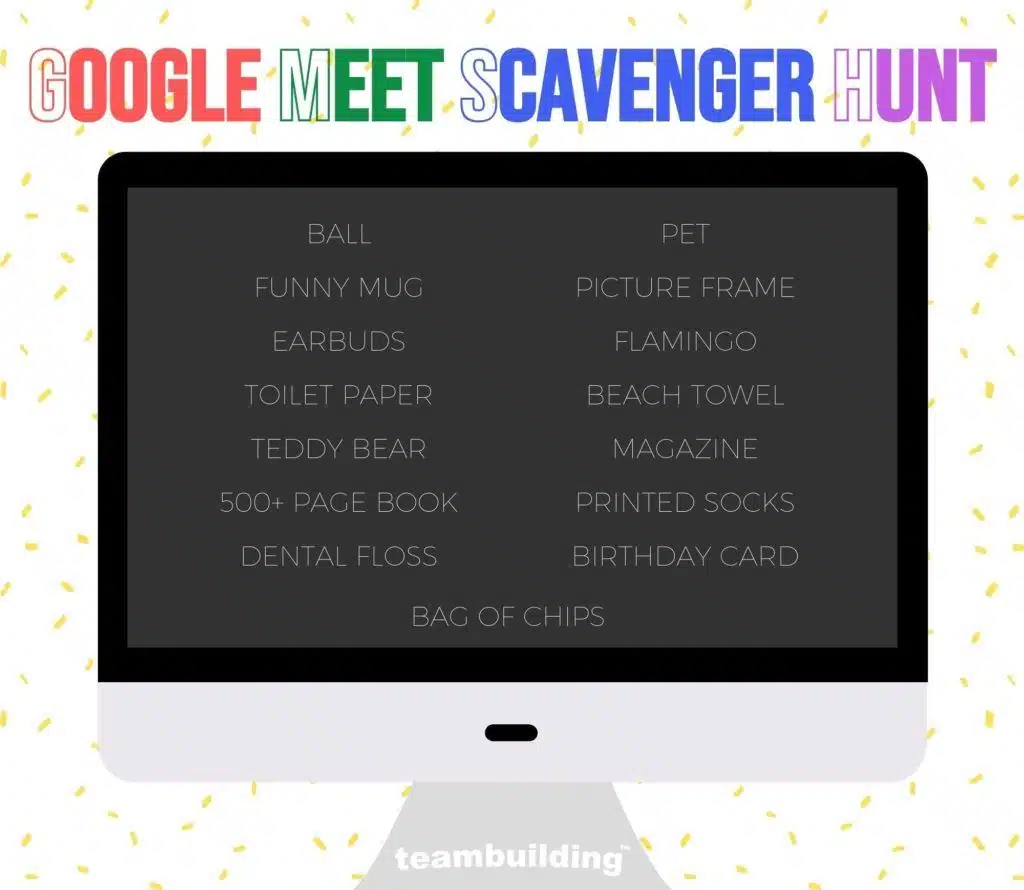 Virtual Google Meet Scavenger Hunt