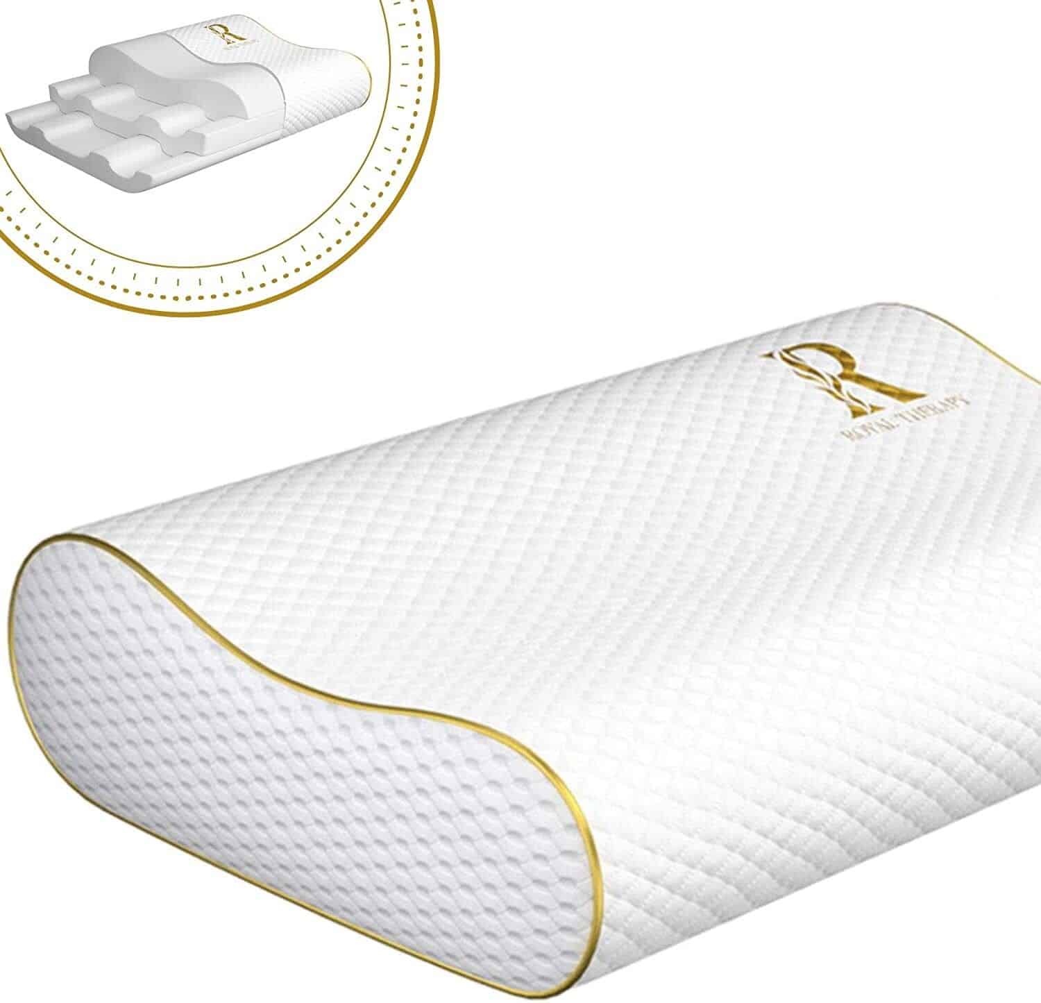 A picture of a memory foam pillow