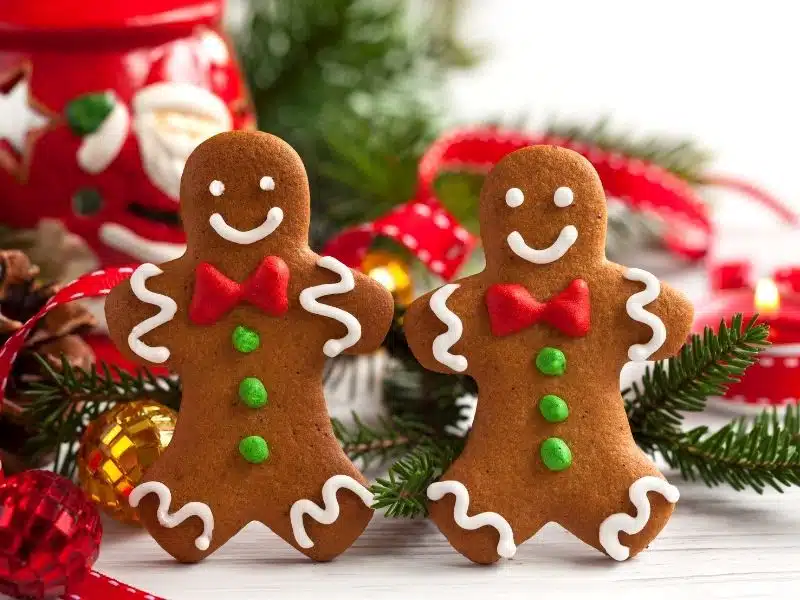 Two gingerbread men