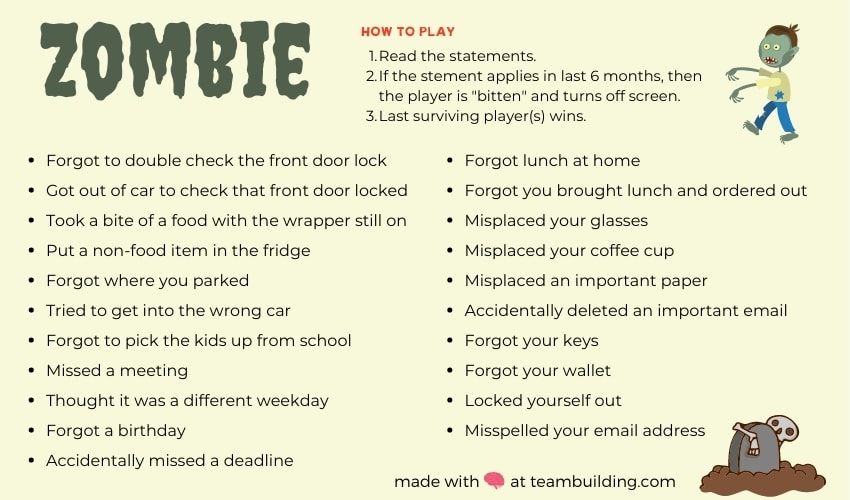 Zombie Halloween game